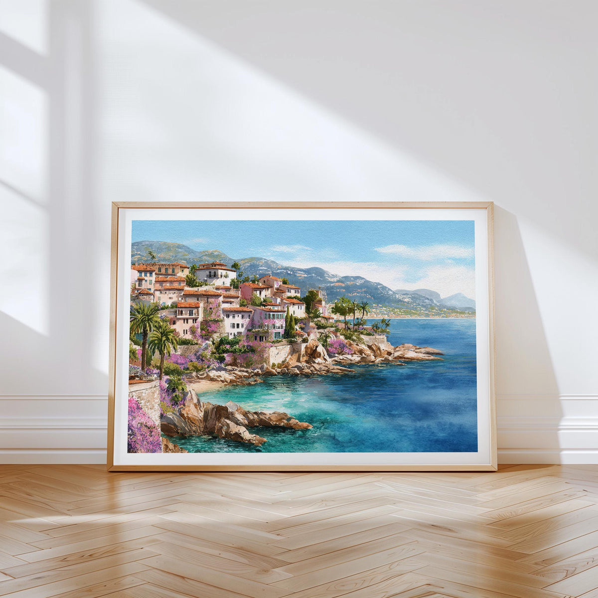 French Riviera Travel Poster – France Wall Art Print