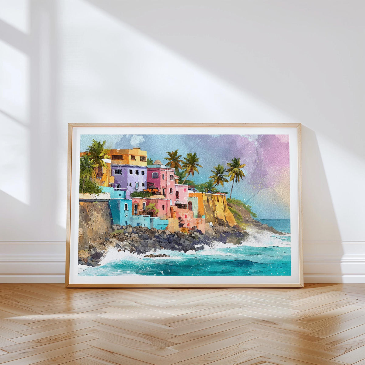 Puerto Rico Travel Poster – Coastal Beach Wall Art Print