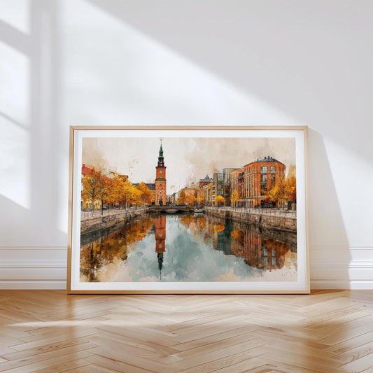 Malmö Travel Poster – Scandinavian Wall Art Print