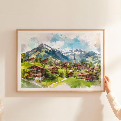 Gstaad travel poster – view 2