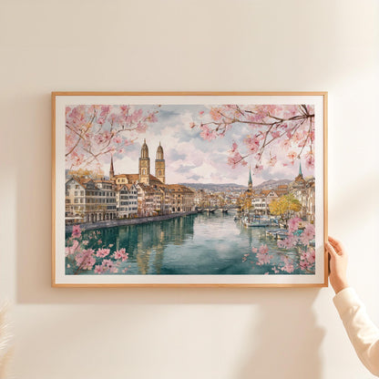 Zurich travel poster – view 2