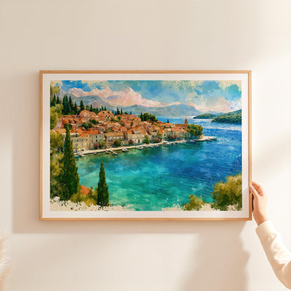 Cavtat travel poster – view 2