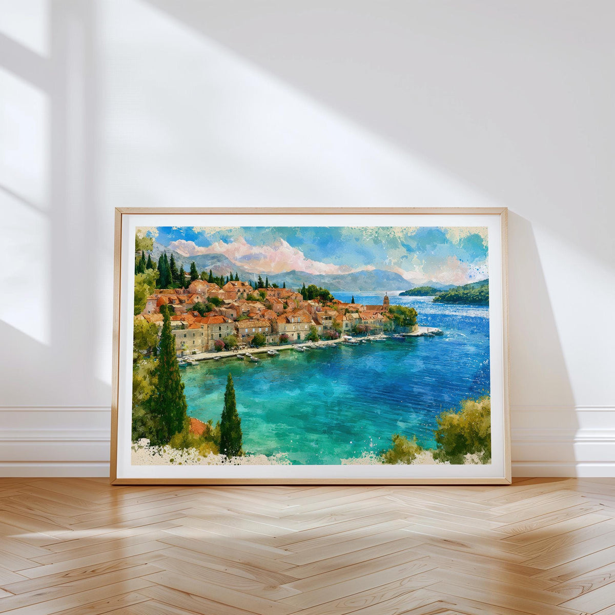 Cavtat Travel Poster – Croatia Wall Art Print