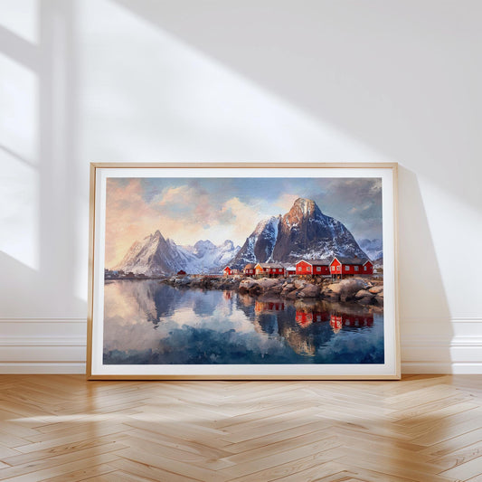 Lofoten Travel Poster – Islands Wall Art Print