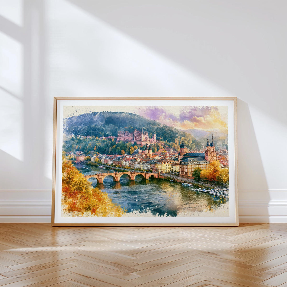 Heidelberg Travel Poster – Castle Wall Art Print