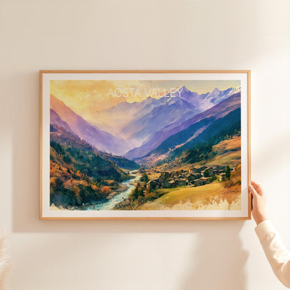 Aosta Valley travel poster – view 2