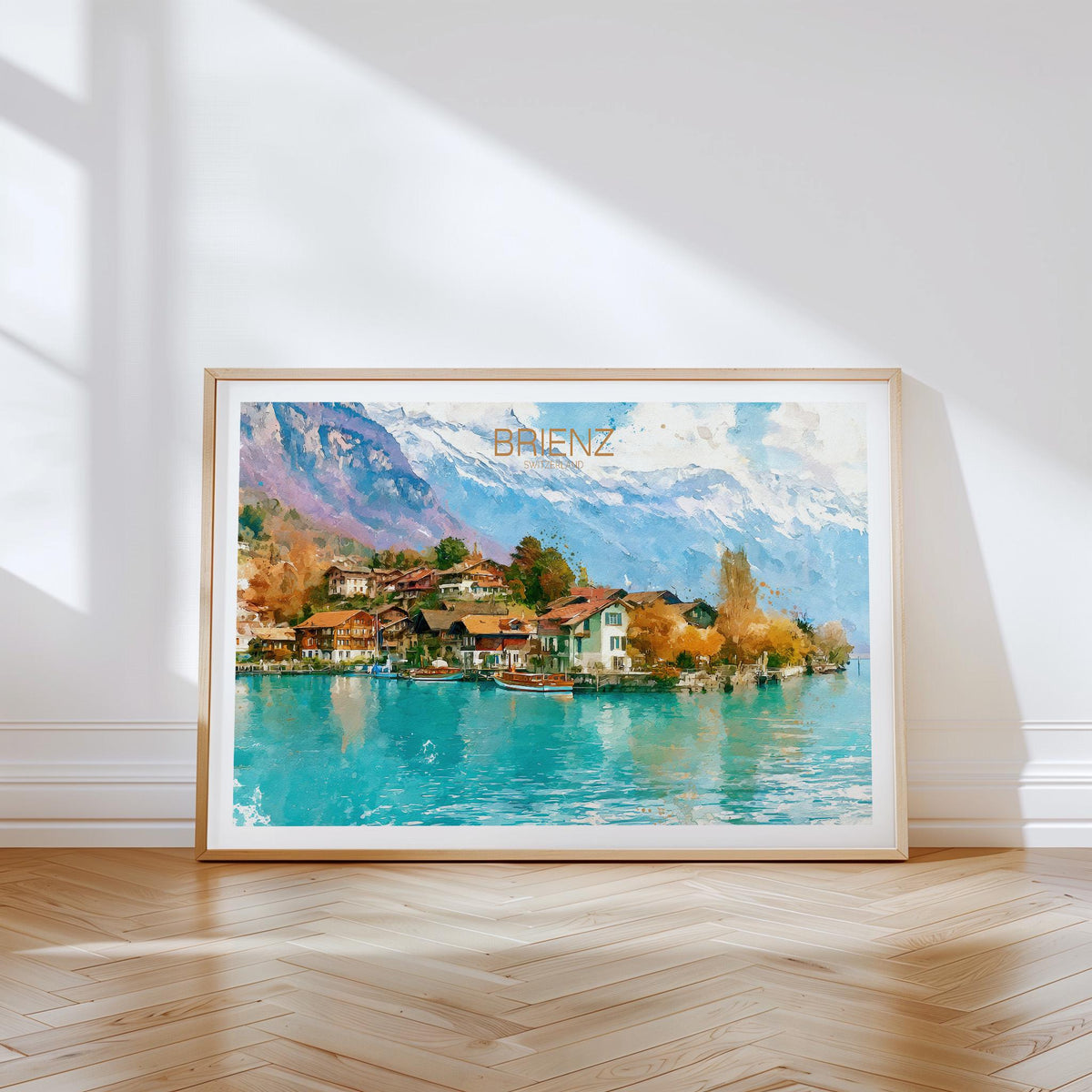 Brienz Travel Poster – Swiss Lake Wall Art Print