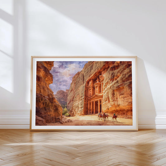 Petra Travel Poster – Jordan Wall Art Print