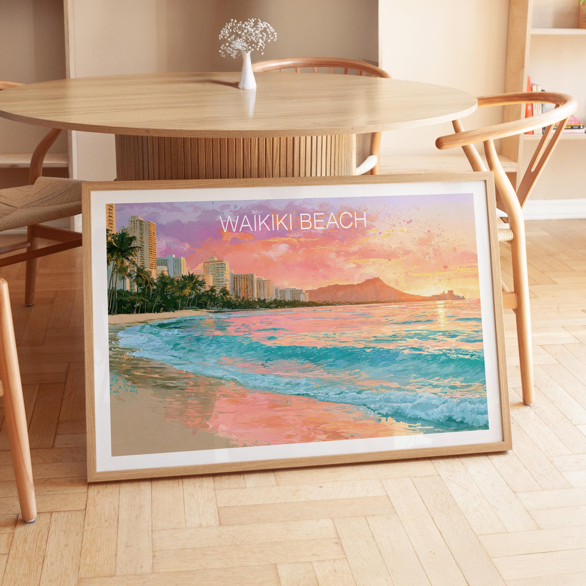 Waikiki Beach travel poster – view 6
