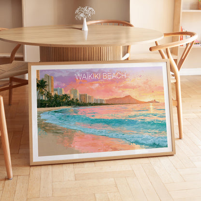 Waikiki Beach travel poster – view 6