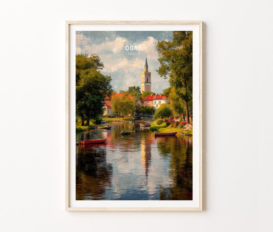 Ogre Travel Poster – Latvia Wall Art Print