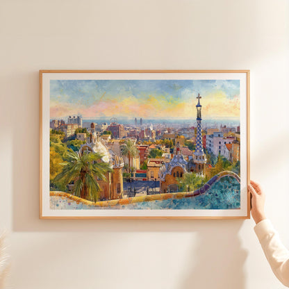 Barcelona travel poster – view 2