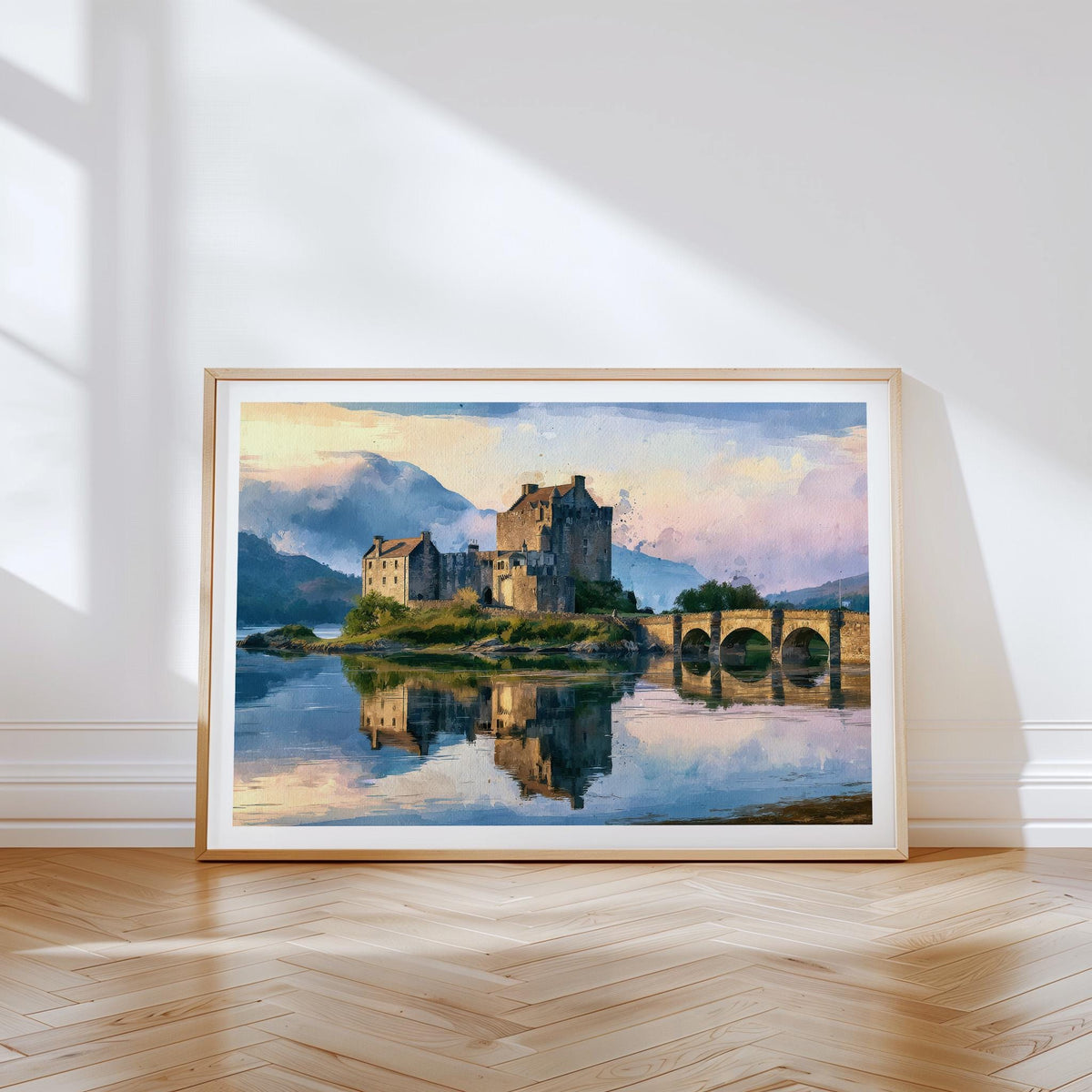 Eilean Donan Castle Travel Poster – United Kingdom Wall Art Print