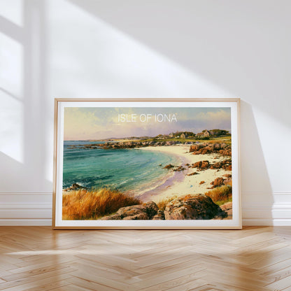 Isle of Iona Travel Poster – Scottish Island Wall Art Print