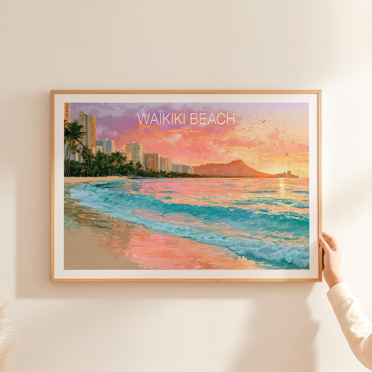 Waikiki Beach travel poster – view 2