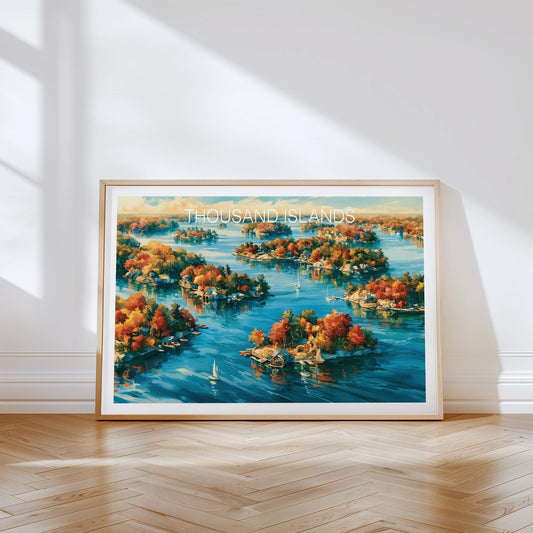 Thousand Islands Travel Poster – Canada Wall Art Print