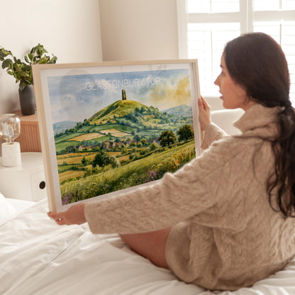 Glastonbury Tor travel poster – view 3