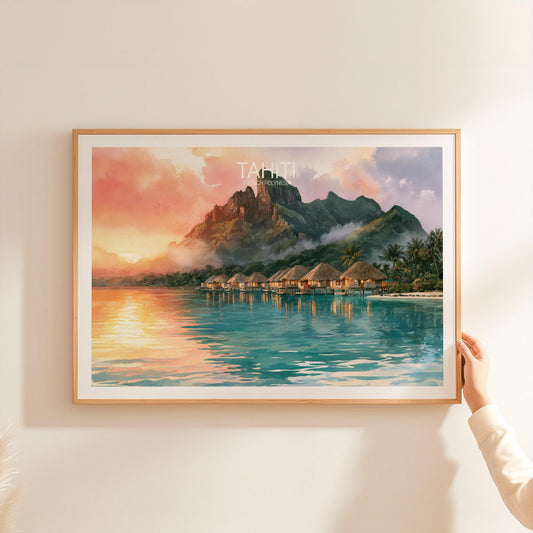 Tahiti travel poster – view 2