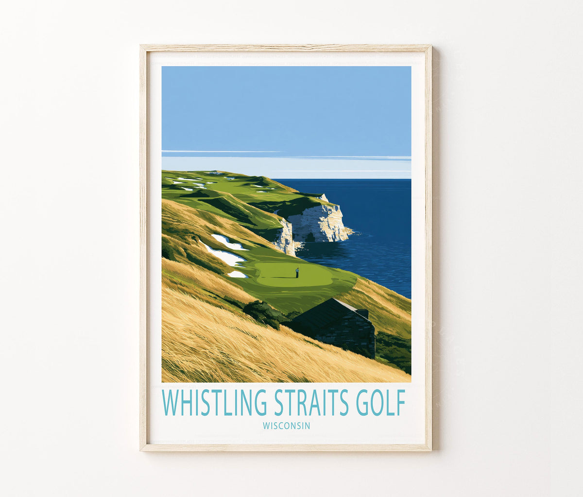 Whistling Straits Travel Poster – Golf Wall Art Print