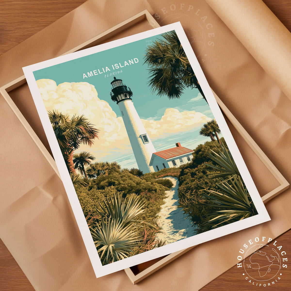 Amelia Island Lighthouse travel poster – view 4