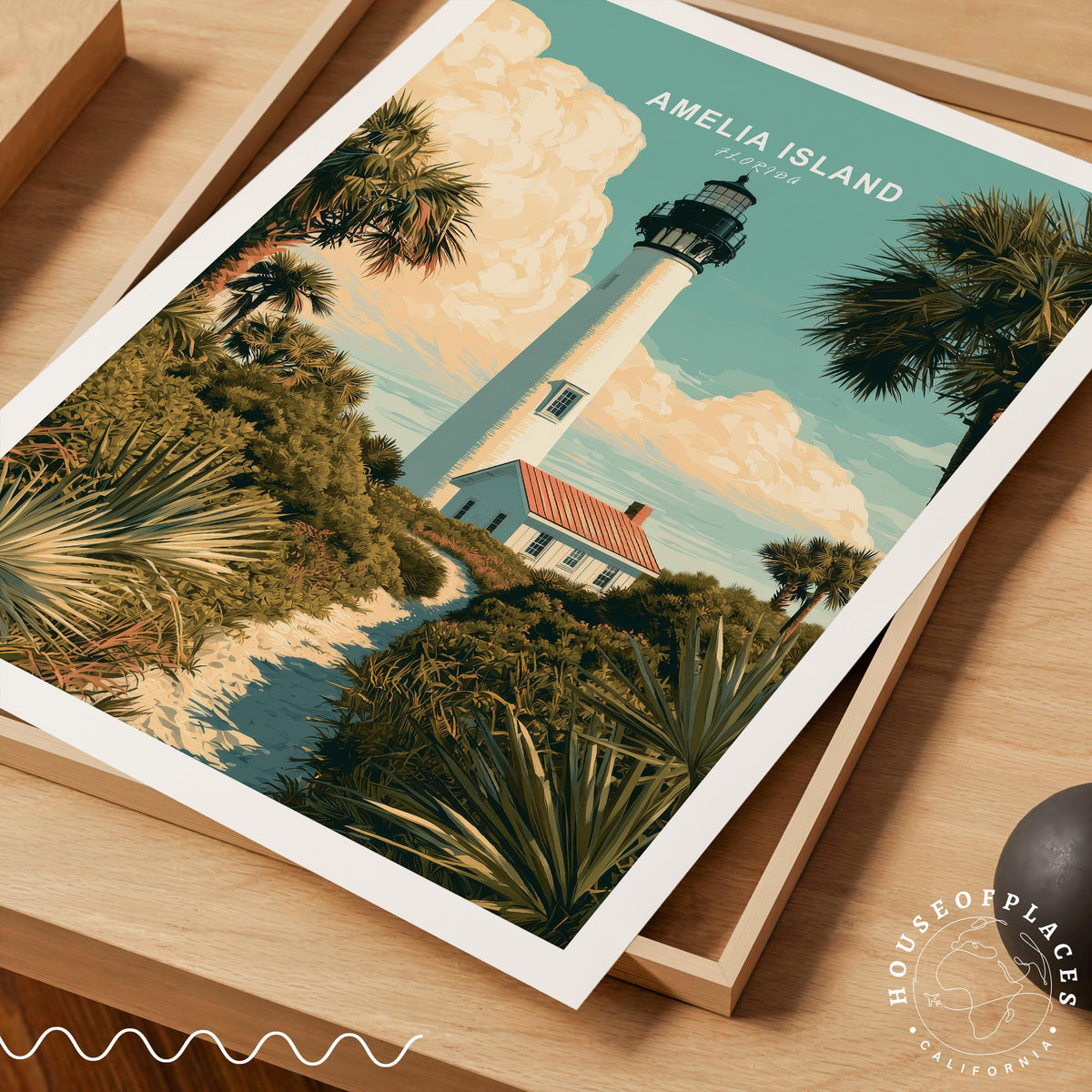 Amelia Island Lighthouse travel poster – view 7