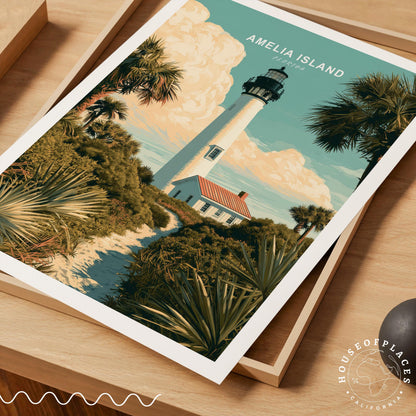 Amelia Island Lighthouse travel poster – view 7