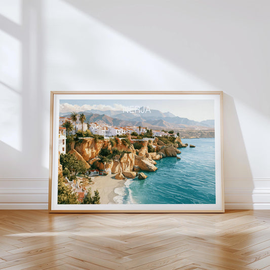 Nerja Travel Poster – Costa del Sol Wall Art Print