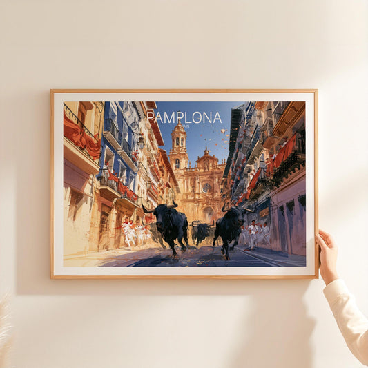 Pamplona travel poster – view 2