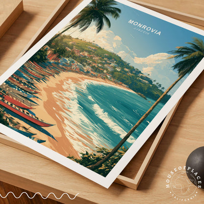 Monrovia Liberia travel poster – view 7