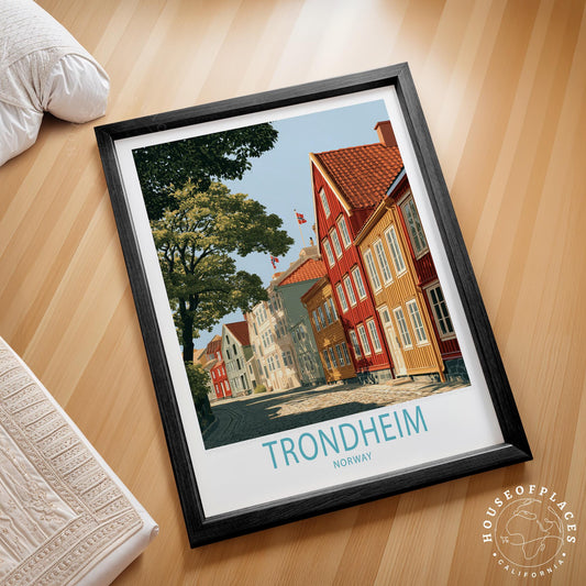 Trondheim travel poster – view 2
