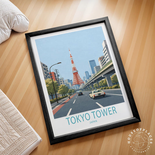 Tokyo Tower travel poster – view 2