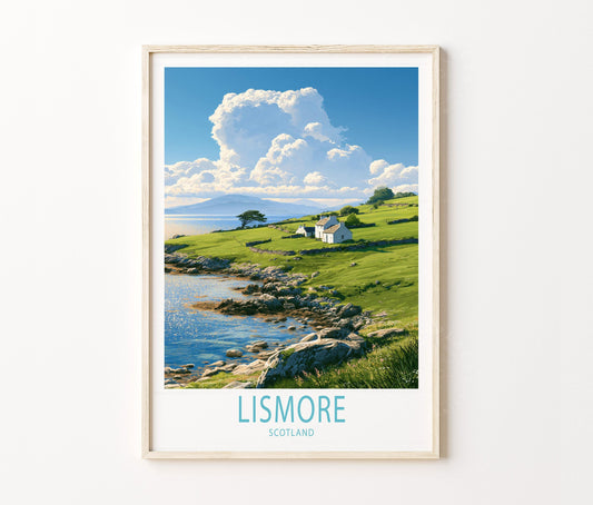 Lismore Travel Poster – Island Cottage Coastal Wall Art Print