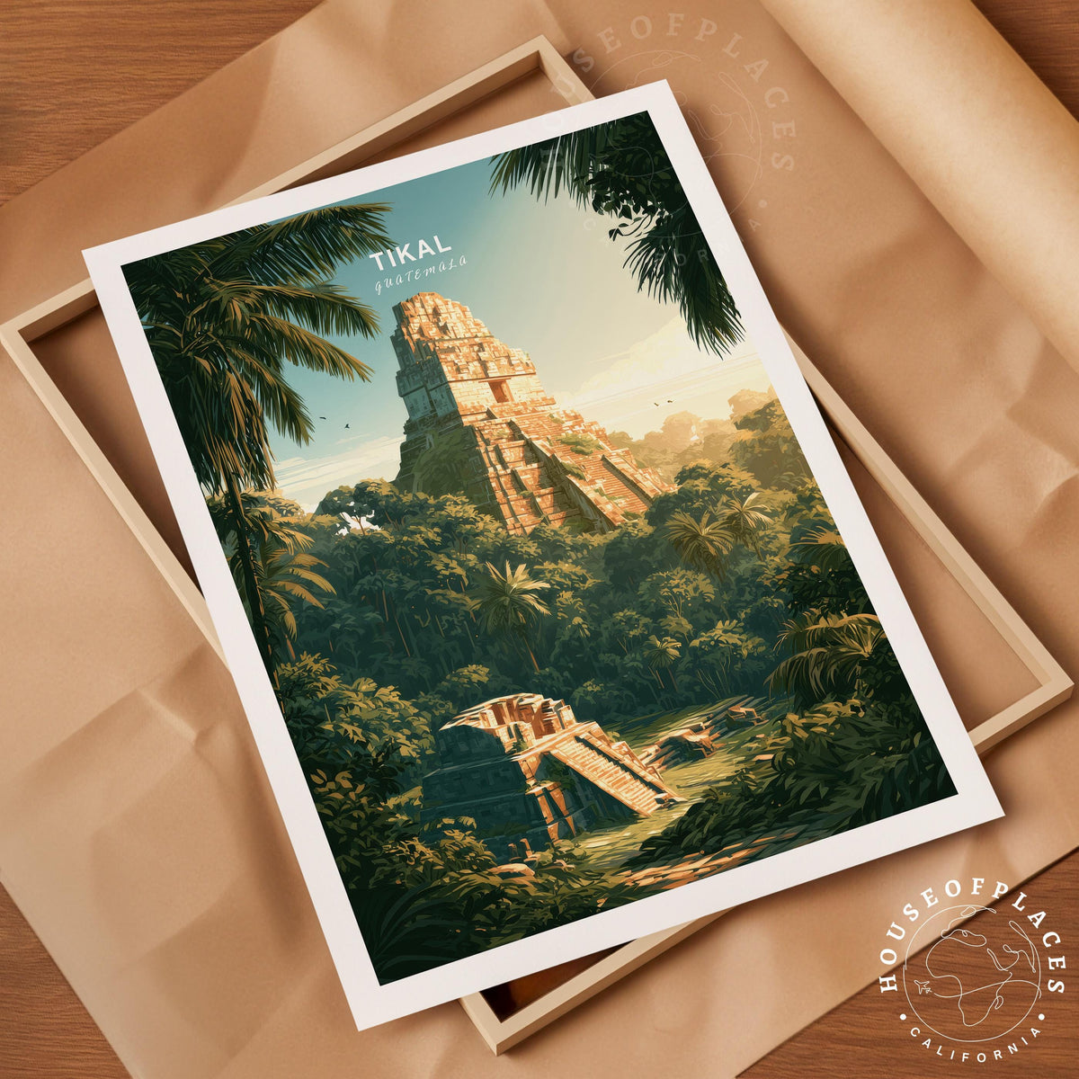 Tikal travel poster – view 4