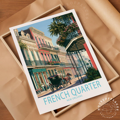 French Quarter New Orleans travel poster – view 4