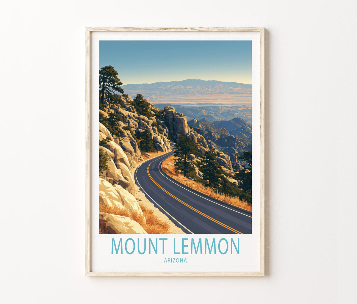 Mount Lemmon Travel Poster – Arizona Wall Art Print