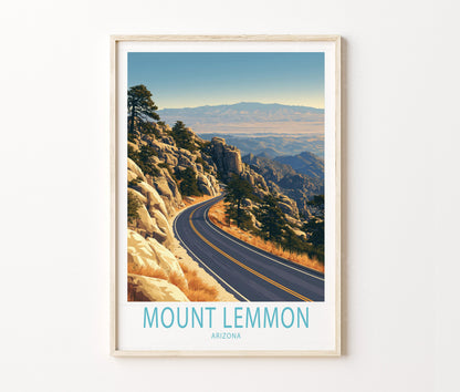 Mount Lemmon Travel Poster – Arizona Wall Art Print