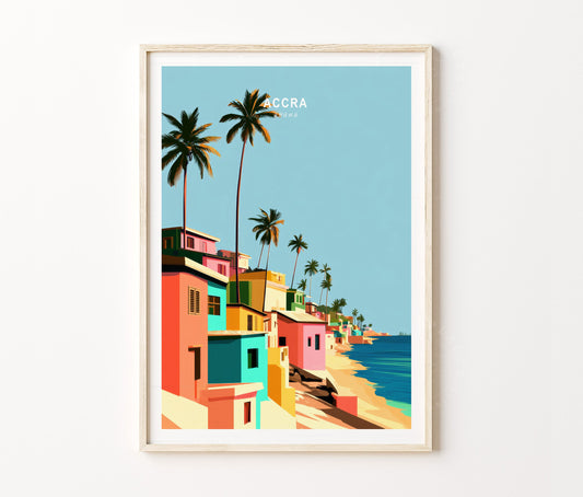 Accra Travel Poster – Ghana Wall Art Print