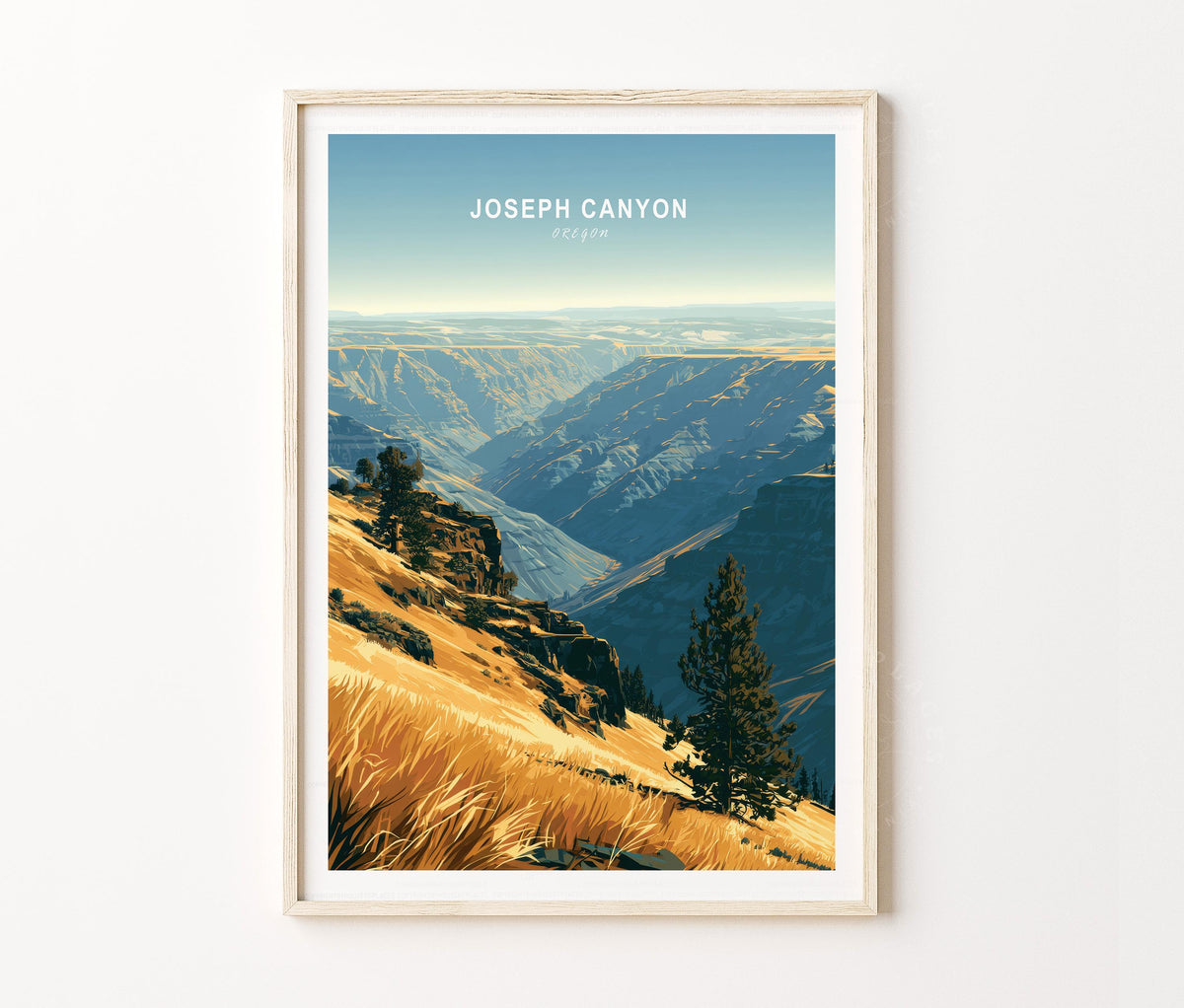 Joseph Canyon Travel Poster – Oregon Wall Art Print