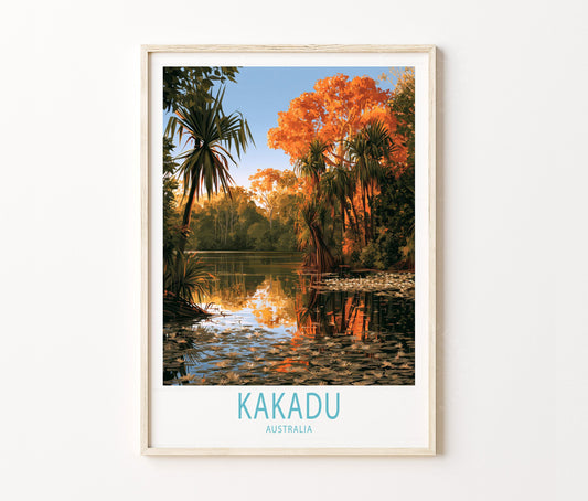 Kakadu Travel Poster – National Park Landscape Wall Art Print