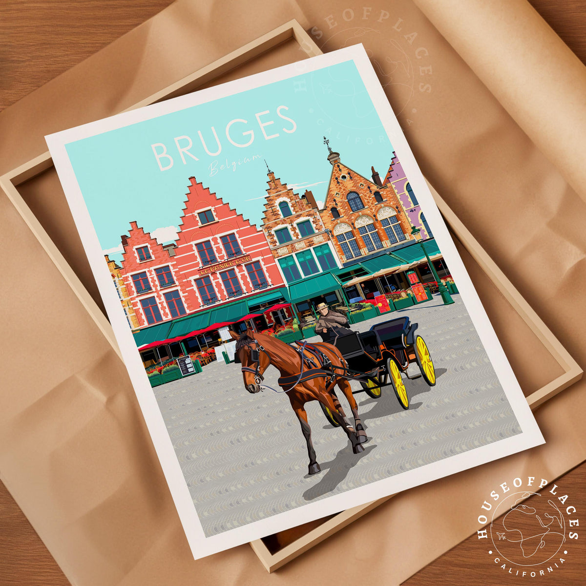 Bruges travel poster – view 4