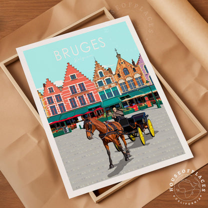 Bruges travel poster – view 4