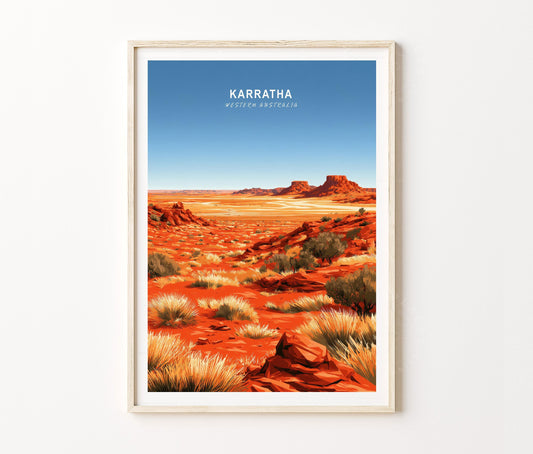 Karratha Travel Poster – Australia Wall Art Print