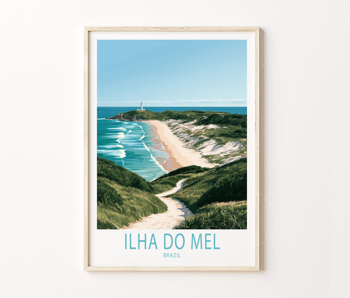 Ilha Do Mel Travel Poster – Brazil Wall Art Print