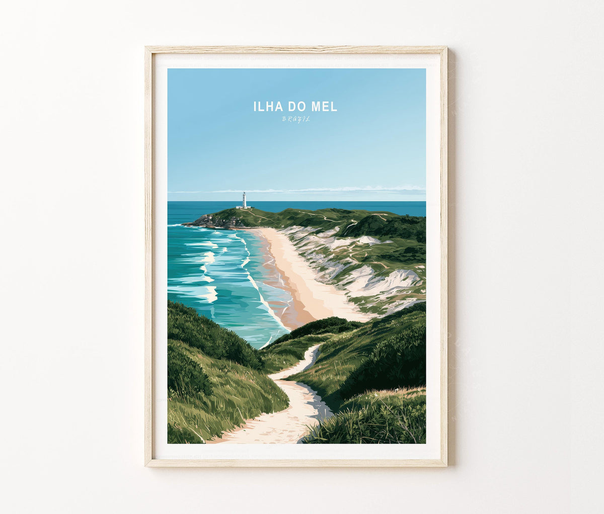 Ilha Do Mel Travel Poster – Island Beach Wall Art Print