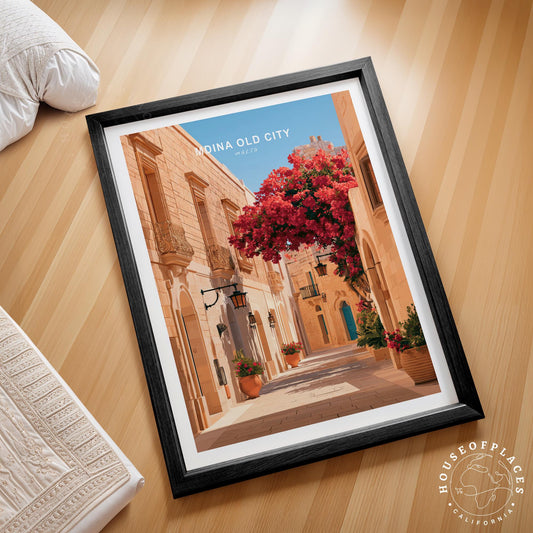 Mdina Old City travel poster – view 2
