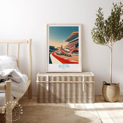 Austin Texas Grand Prix travel poster – view 3