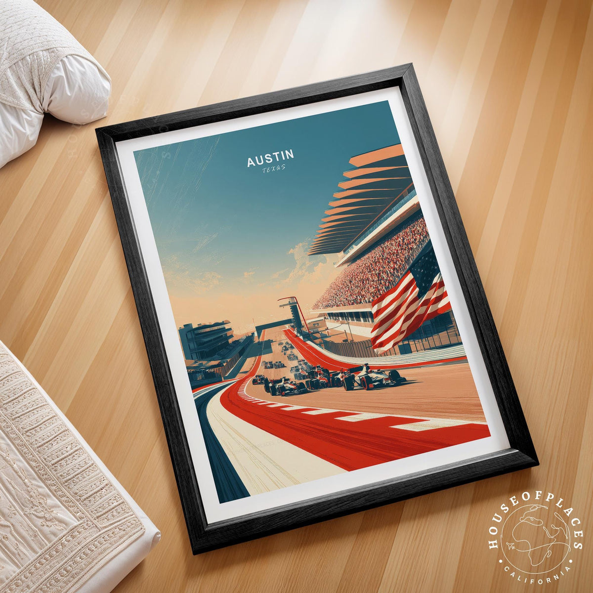 Austin Texas Racing travel poster – view 2