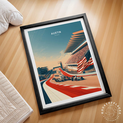 Austin Texas Racing travel poster – view 2