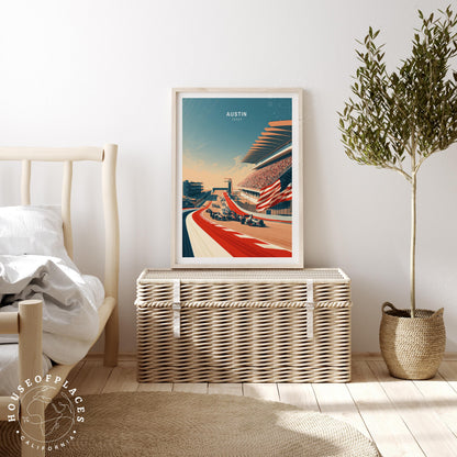 Austin Texas Racing travel poster – view 3