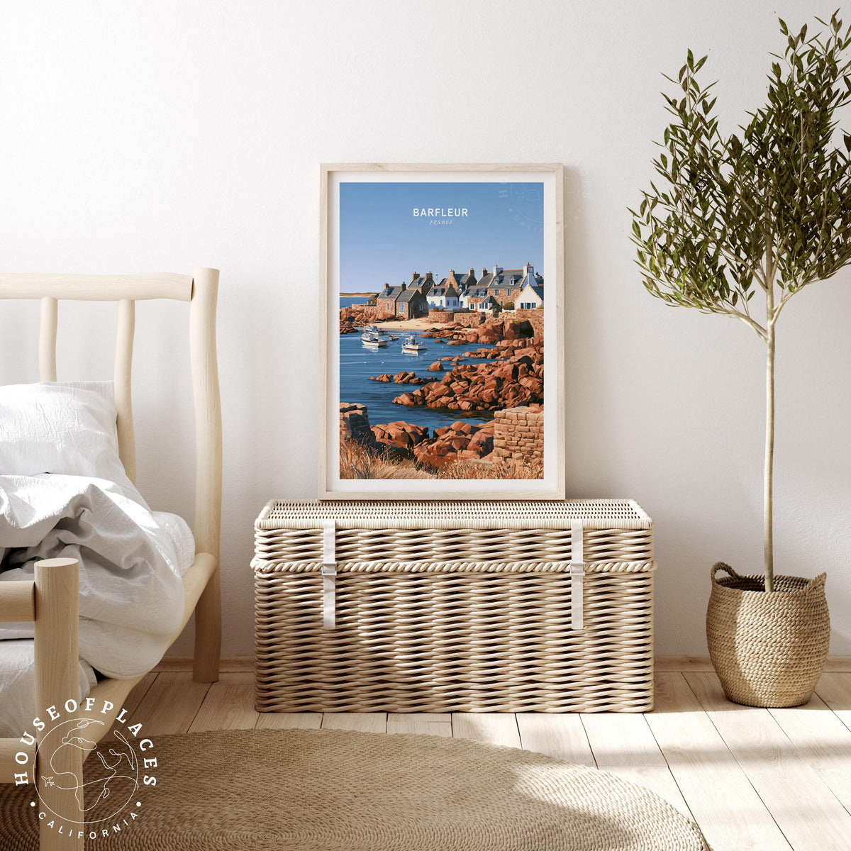 Barfleur Normandy travel poster – view 3
